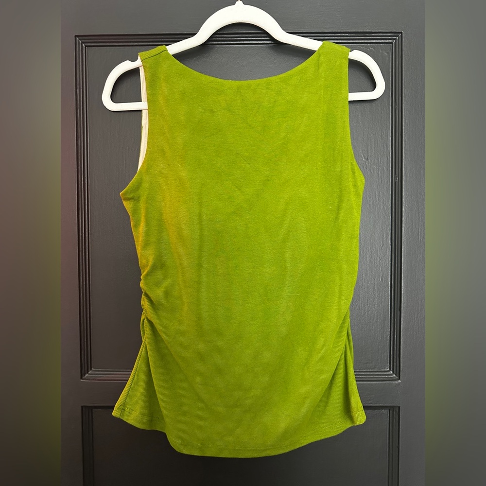 Lime Green Women’s Tank Low Back Size L